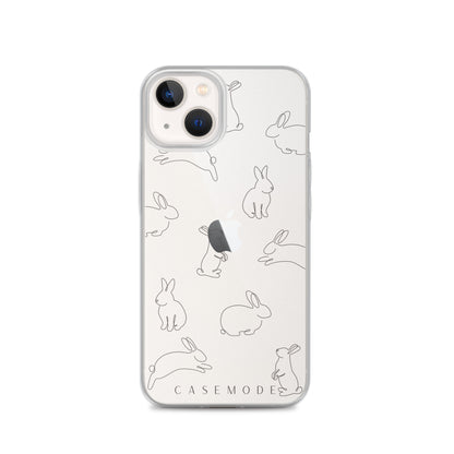 Bunny Bliss iPhone Case (Clear)