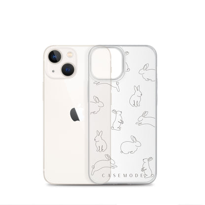 Bunny Bliss iPhone Case (Clear)