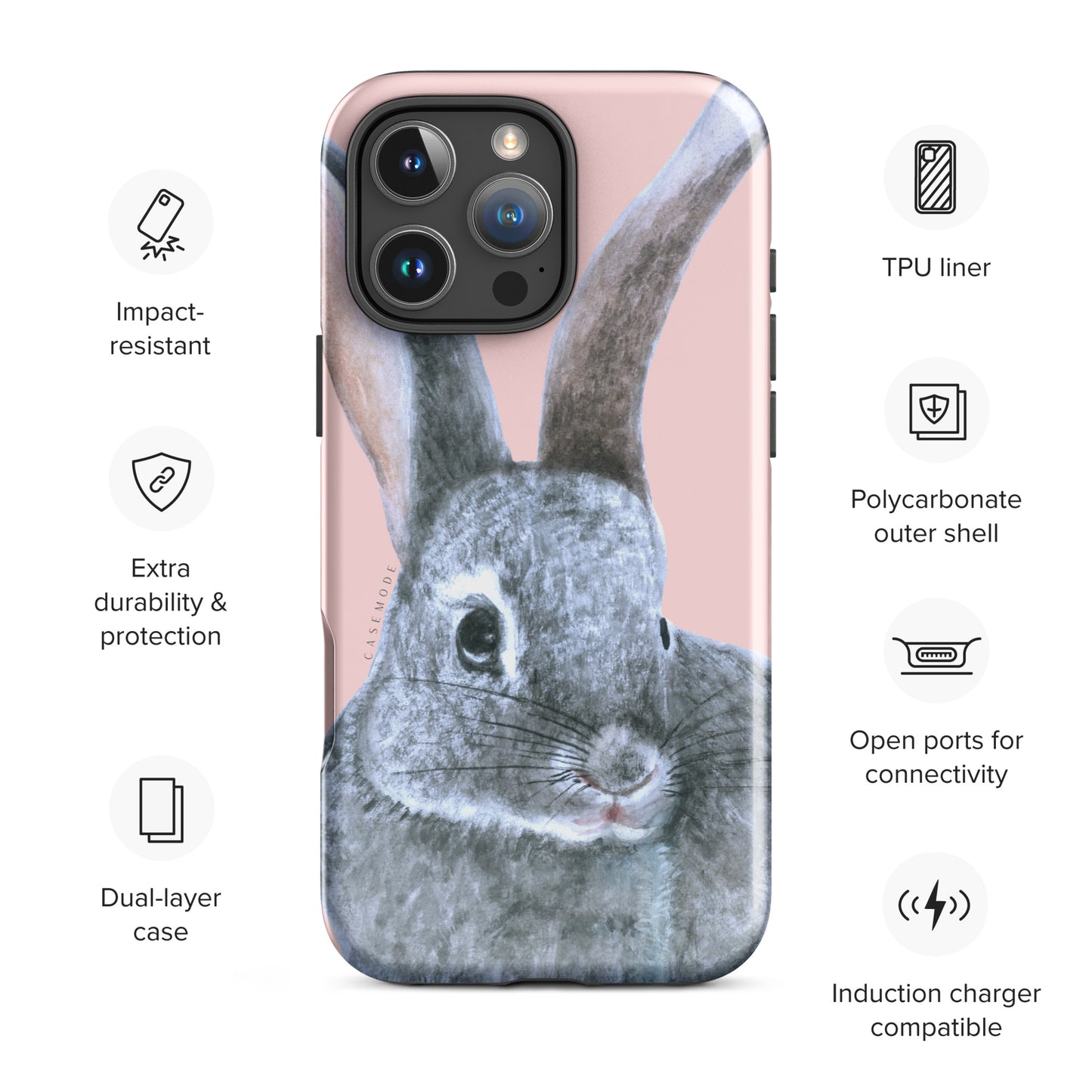 Bunny Blush Premium Solid iPhone Case